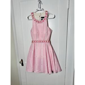 Mac Duggal Pink A-line Short Jewel Cut Out Barbie Homecoming Dress Size 4